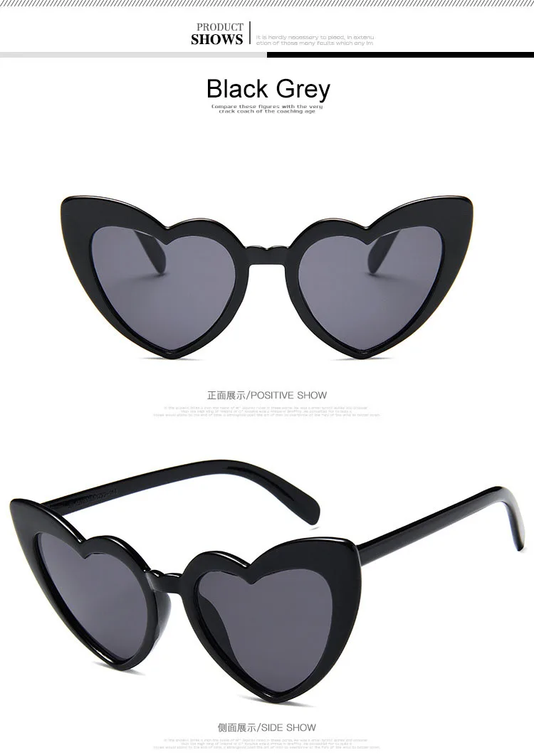 WarBLade Новая Мода Сердце Солнцезащитные очки женские брендовые дизайнерские солнцезащитные очки «кошачий глаз» солнцезащитные винтажные Ретро очки Любовь Сердце очки различной формы женские