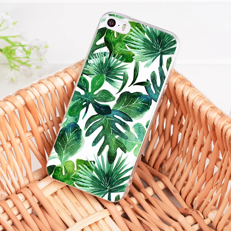 MaiYaCa листья пальмы завод цветок чехол для iPhone 7 Чехол для телефона iPhone 11 Pro Max 8 7 6S Plus X 5s SE XR XS MAX - Цвет: A2