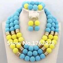 Последний дизайн Африканский бисер Ювелирный Набор для свадьбы нигерийский, индийский свадебный женский ювелирный набор