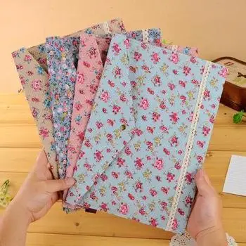 New Design Folder High Quality Cloth Floral Decoration File Folder