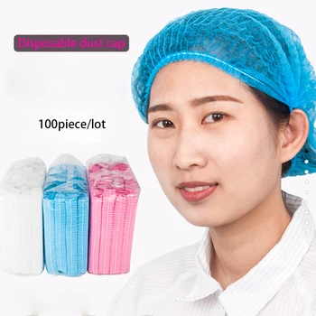 

VIAOLI 100 Bags/piece Disposable Hats Headdress Health caps Medical Lab Caps Doctor Nurse Dust Cap Beauty salon
