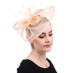 Элегантные вечерние женские чародей принадлежности для волос заколки для волос и вечерние перья Вечеринка шляпа леди Свадебный декор