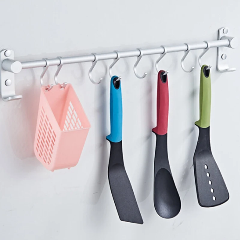 

1Pc Self-adhesive Punch-free Multi-function Storage Rack Key Hook Kitchen Hook Wall Hanger Hanger Bathroom