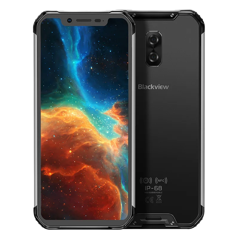 Новинка Blackview BV9600 прочный смартфон Android 9,0 4 Гб+ 64 Гб водонепроницаемый мобильный телефон Helio P70 6,2" 19:9 AMOLED 5580 мАч - Цвет: Silver