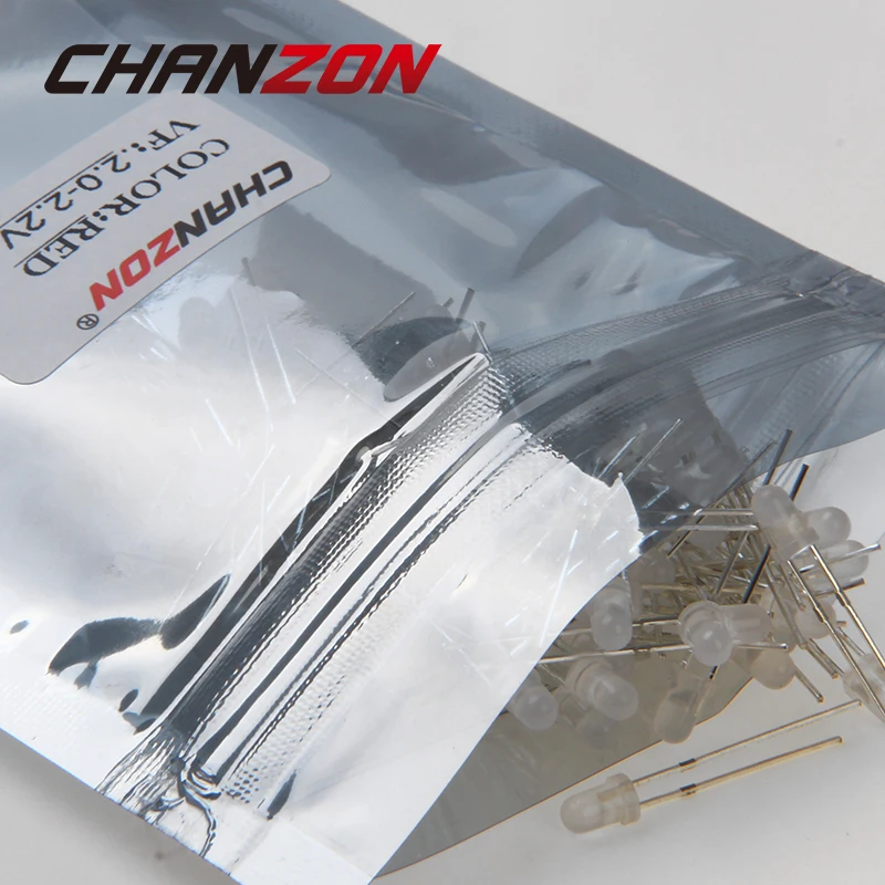 CHANZON 100 шт. 3 мм светодиодный диодный Красный рассеянный круглый светильник с