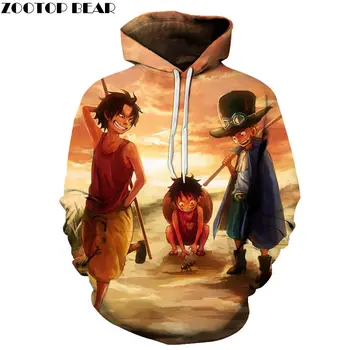 

One Piece Catching Ants 3D Printed Men Pullover Sweatshirt Clothing for Men Custom Pullover Hoodie Casual Streetwear ZOOTOP BEAR