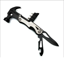 Out Door Multi Claw Hammer with Screw Deriver and Knife Camping Multi-tools EDC Tools Multifunction