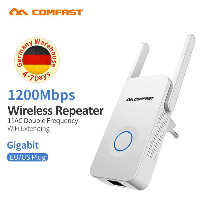

Comfast Wireless Wifi Extender 1200mbps Wifi Repeater/Router Dual Band 2.4&5Ghz Wifi Network Booster long Range Signal Amplifier