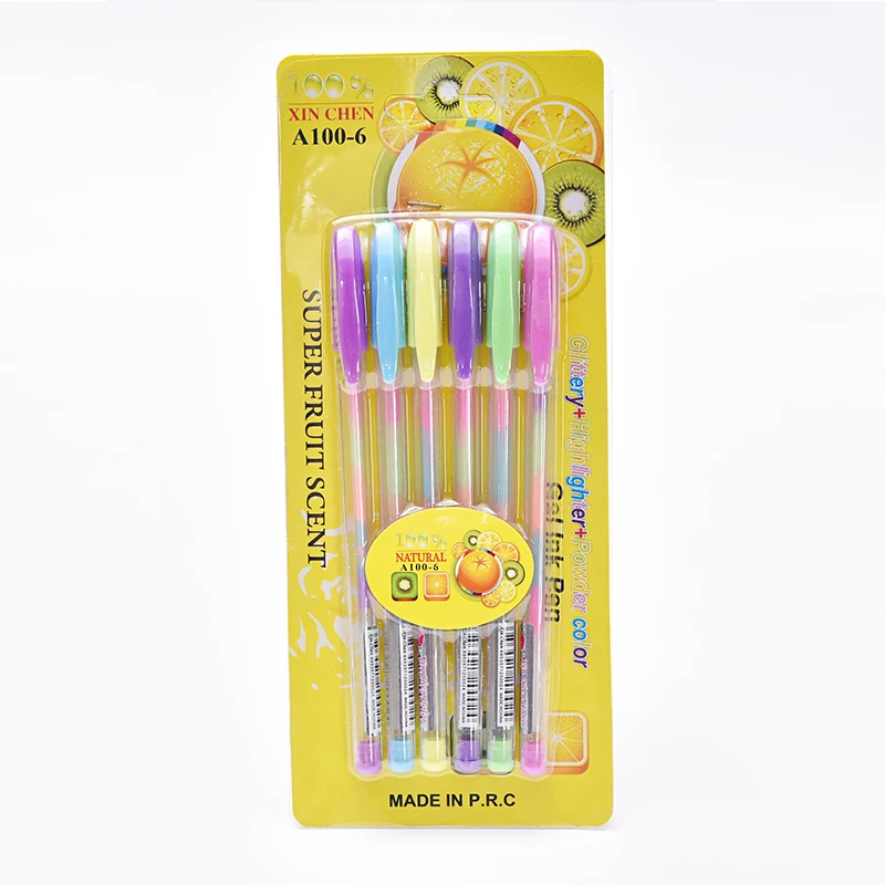0,8 мм Радужный Цвет гелевая ручка набор креативные сверкание блесток ручка водный Мел Ручка-маркер Diy Рисование граффити ручка школьные принадлежности