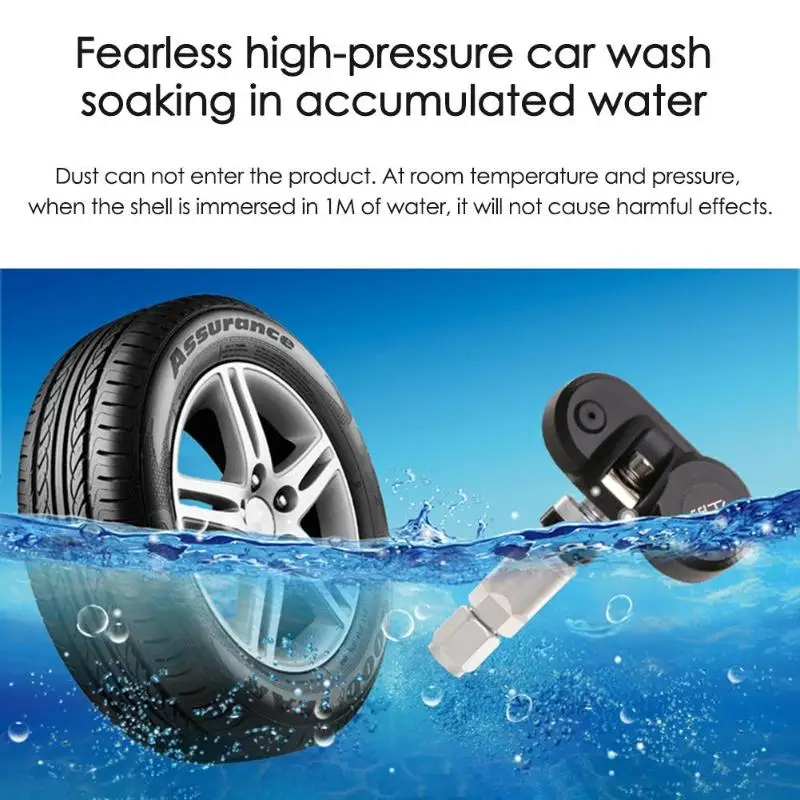 C68 USB+Solar Car TPMS Tire Pressure Monitor System with 4 Internal Sensors Built Tire Pressure Tire Temperature Alarm