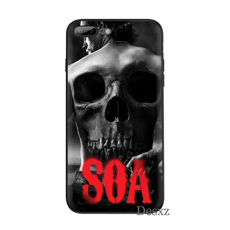 Силиконовый ТПУ чехол для телефона Sons Of Anarchy iPhone 11 Pro X XS Max XR 6 6s 7 8 Plus 5 5s SE защитный