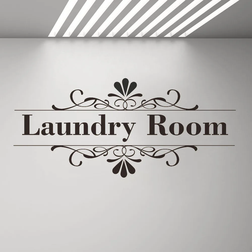 

Laundry Room Sign Wall Decal Removable Wall Decoration Vinyl Window Stickers Home Decoration Art Mural Wallpaper G276