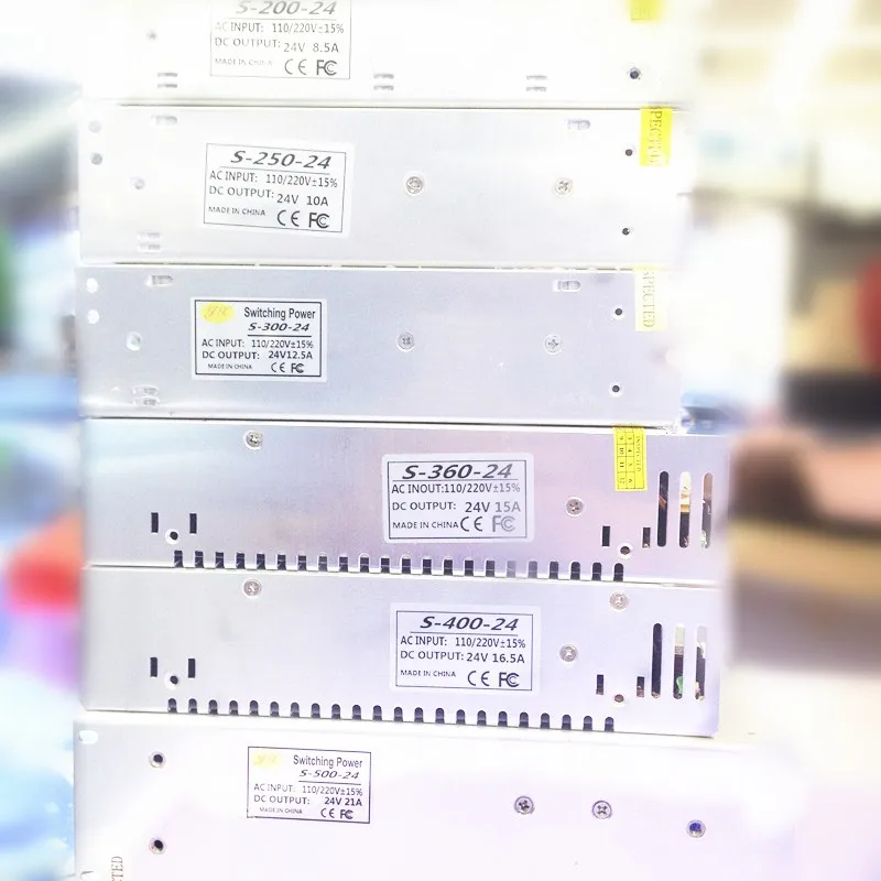 Импульсный источник питания светодиодный адаптер питания AC 100-240 V трансформатор DC 12 V 5 V 24 V 24 W 36 W 120 W 200 W 240 W 360 W 600 W