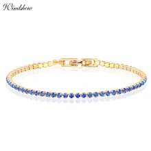 10 цветов желтого золота Цвет кластера CZ Кристаллы тонкий крошечные Теннис цепи Браслеты для Для женщин Обувь для девочек ювелирные изделия Pulseira feminina