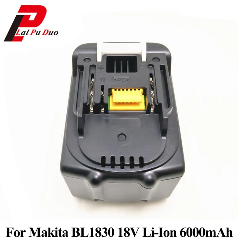 

18v 6.0Ah Li-Ion Replacement power tool battery for MAKITA:BL1830, LXT400,194205-1,BTD140 ,194230-4,BDF452HW,LXT402,BTL061F