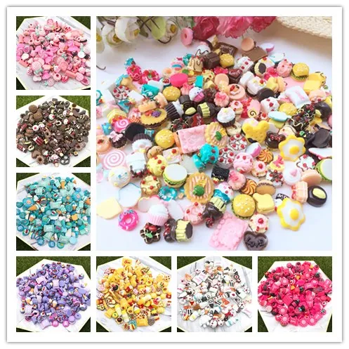 

Free Shipping DIY Scrapbooking Phone Case Decorative Craft s Cute Miniature Artificial Fake Food Resin Cabochons 10pcs