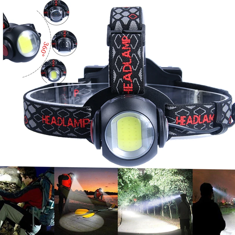 

7 Mode Headlights 360 Degree Adjustable 50000LM T6 Headlights USB Charging 18650 Battery Flashlight Lights Super Bright Camping