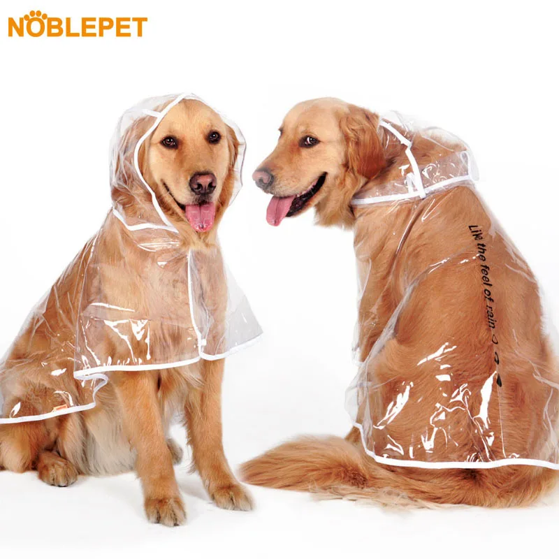 

NOBLEPET Dog Raincoat Pet supplies dog clothing Medium-sized Transparent Waterproof Raincoat Jacket Clothes Puppy Casual