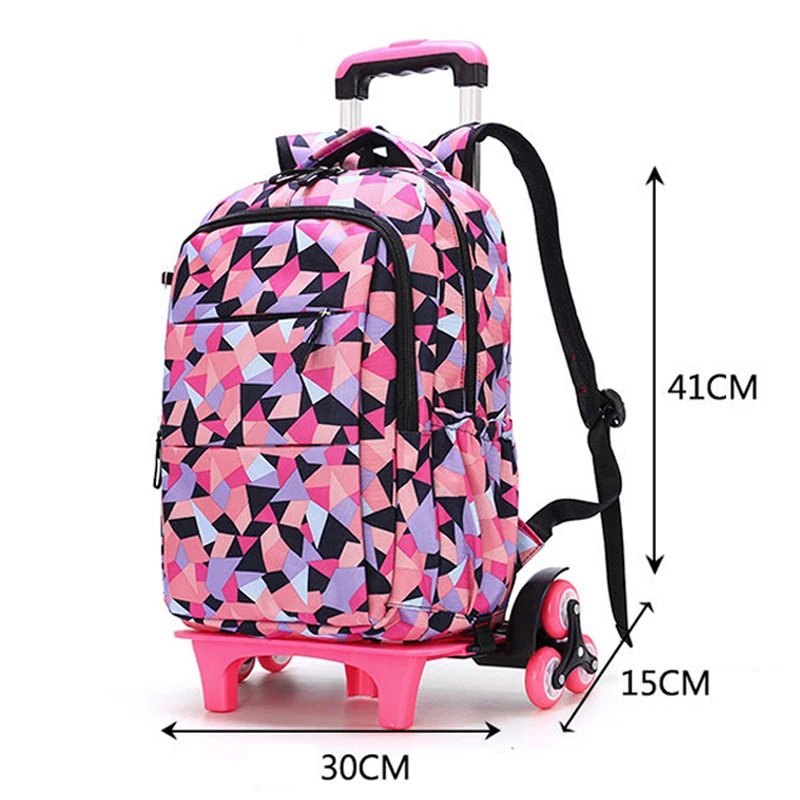 Лидер продаж Съемный Детский Школьный рюкзак для девочек, водонепроницаемый рюкзак на колесиках для детей, сумка для книг, дорожная сумка для багажа, Mochilas