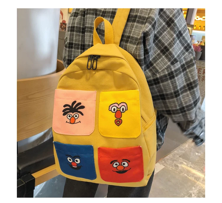 Menghuo 2019 Backpacks Women Cartoon Printed High Quality Canvas Backpack for Girl School Bag Teenagers Women Travel Bag Mochila_29