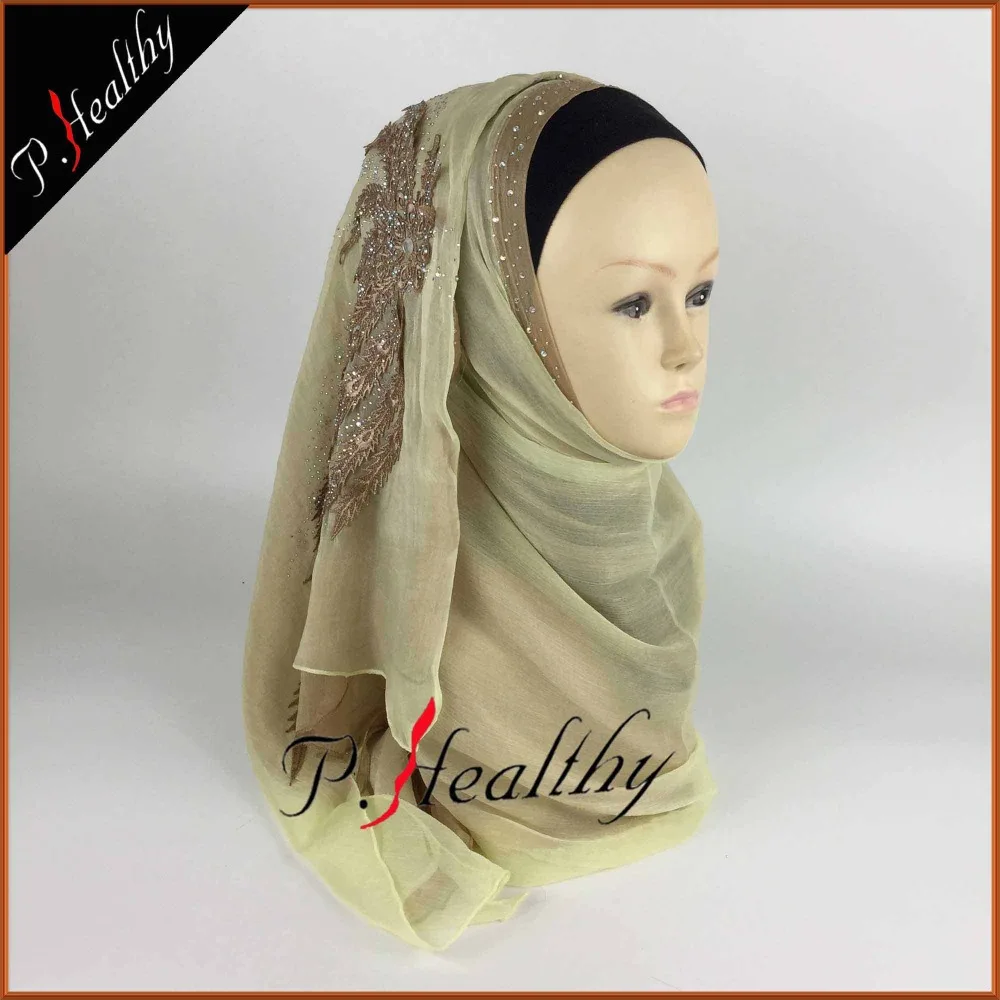 Свадебный хиджаб платок головной убор одежда модная свадебная шаль шарфы Муслин, можно выбрать Цвета, phw001