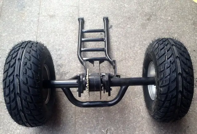 Online Shop Diy Atv Homemade Rear Axle And Wheel Set Aliexpress