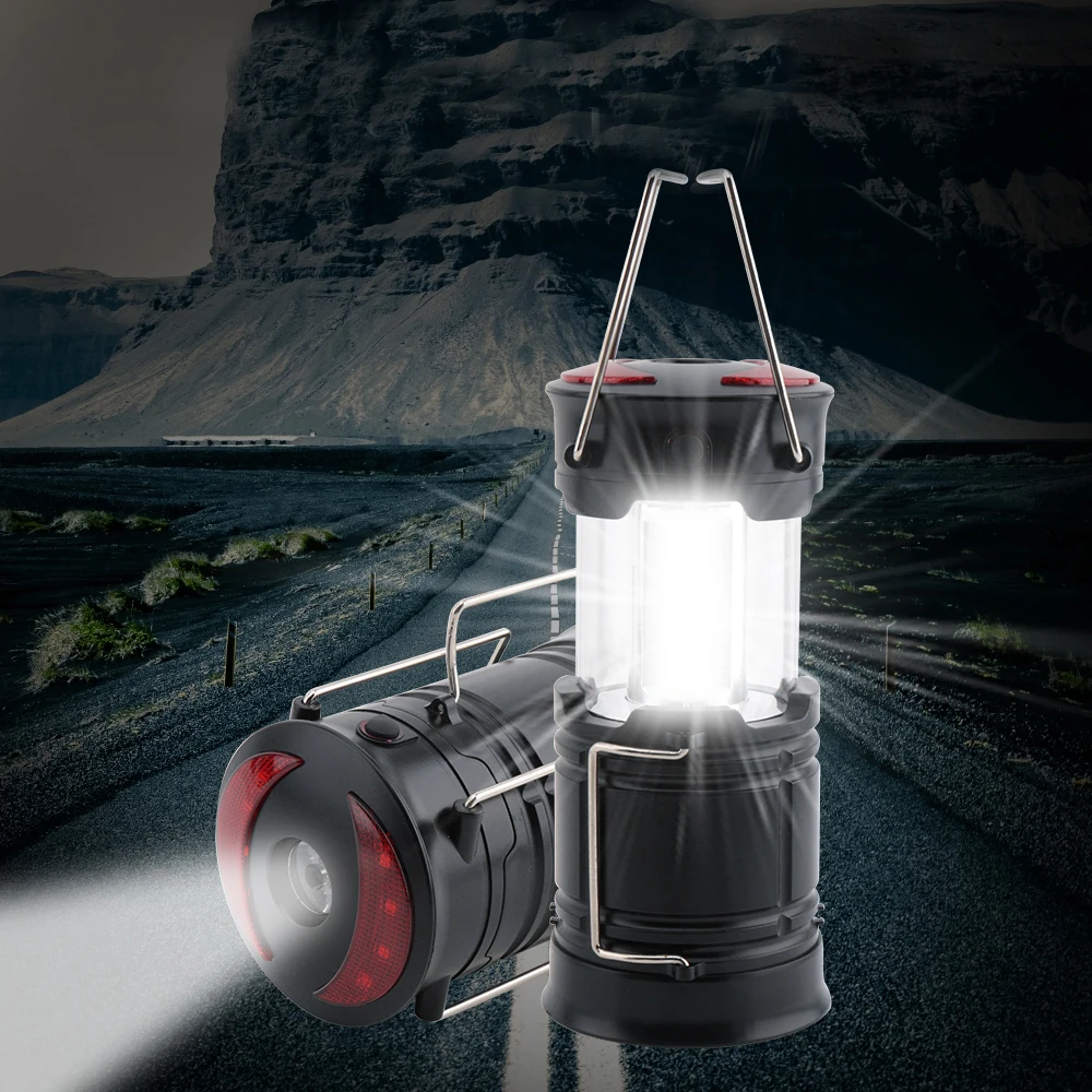 

BORUIT Mini Portable LED Beach Stretch Tent Light Outdoor Camping Lanterna Hiking Lamp COB Waterproof For Hiking Fishing