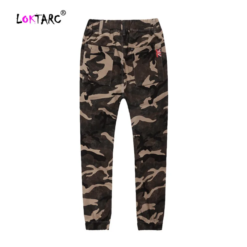 Loktarckids/штаны для малышей камуфляжные брюки для мальчиков детские штаны-карго с эластичной резинкой на талии детские школьные штаны для бега в Военном Стиле - Цвет: Khaki