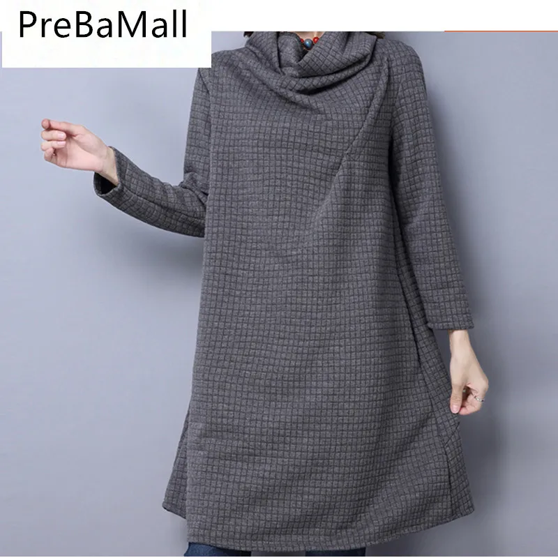 New Style Autumn Winter Maternity Dresses Long-sleeve For Pregnant Loose Solid Pregnancy Clothes Tops Vestidos Clothing B0470