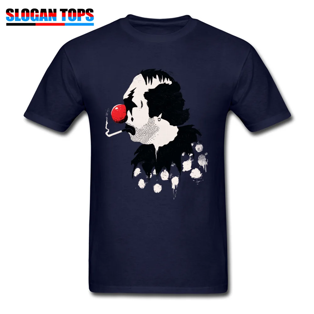 Summer Clown Hates Carnival Funny Short Sleeve Autumn Tops Shirt Hot Sale Crew Neck 100% Cotton Tee Shirts Male Tshirts Clown Hates Carnival navy
