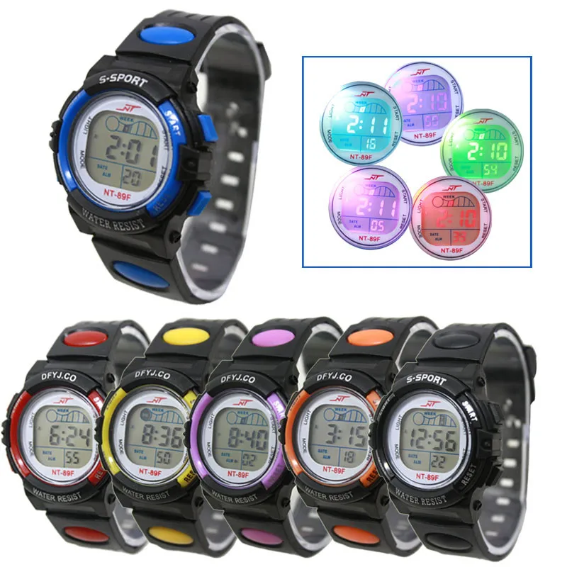 

High Quality Multifunction Men Quartz Watch Digital LED Light Alarm Date Waterproof Sport Wrist Watch for Girl Boy Children