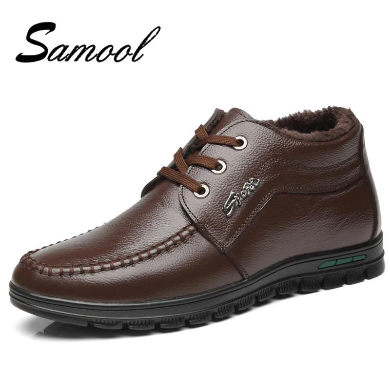 

New Winter Fashion Business Men Casual Old Cotton Shoes Leather Quality Soft Men'S Flats Retro British Style Dress Shoes Lx5