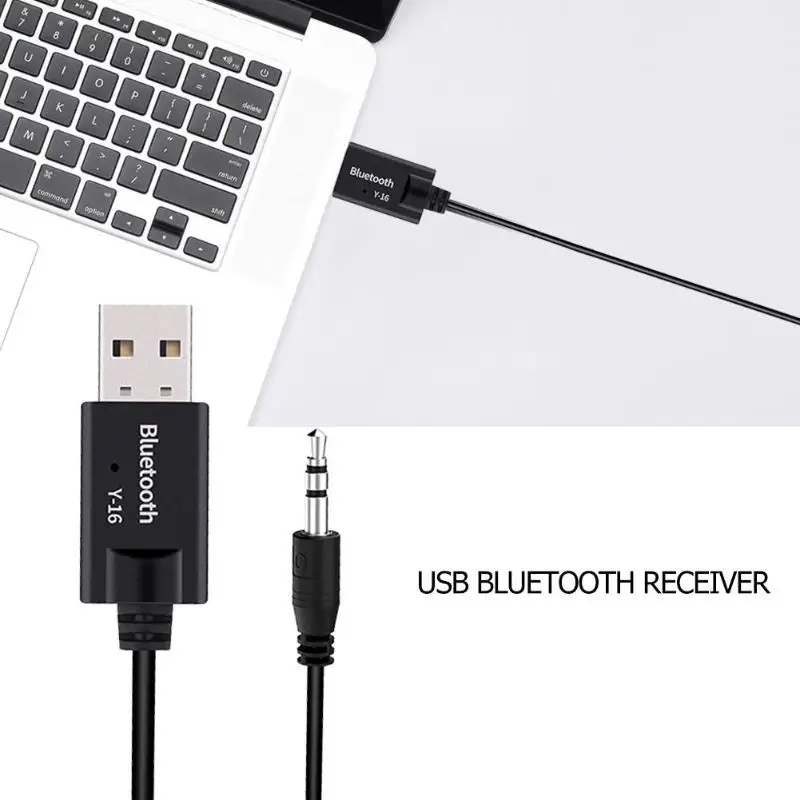 

Y-16 Bluetooth 5.0 Audio Receiver AUX 3.5mm Music Auto Adapter for TV/Home Stereo System/CD Player/Computer/Laptop
