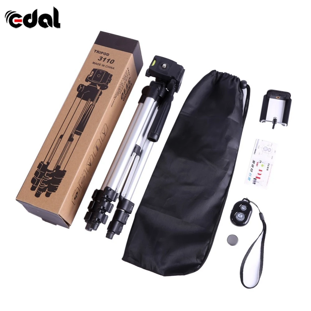 Aluminum Camera Phone Tripod + Universal Tripod Smartphone Mount Clip for iphone Xiaomi + Remote