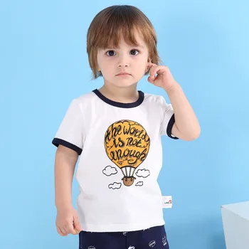

new summer children T-shirt printing balloon Korean baby cotton short sleeved T-shirt