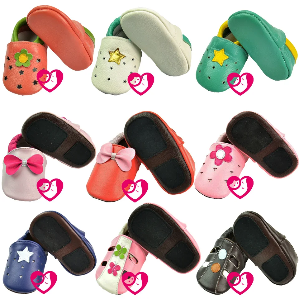 Soft Leather Baby Boys Girls Infant Shoes Slippers 0 6 6 12 12 18 18 24