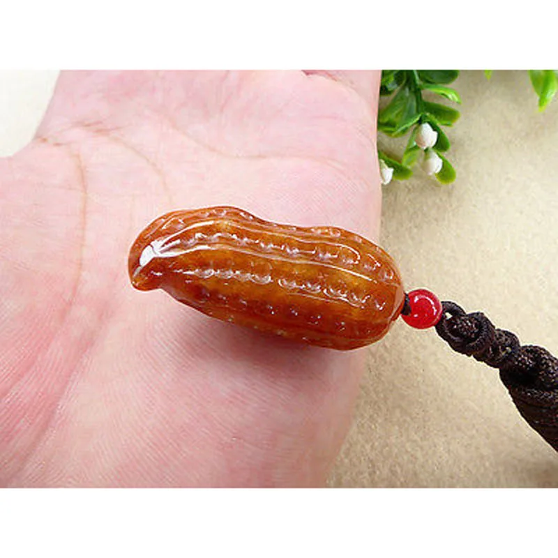 Красивый ледяной класс яркий Ping'an кулон арахис|peanut|pendant |