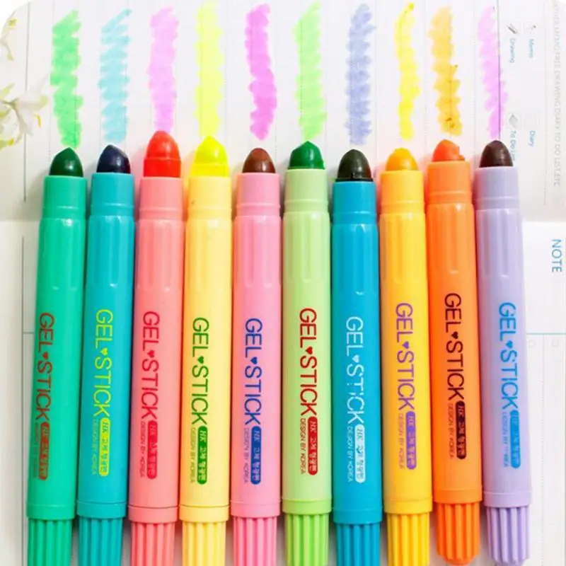 

Colorful Fluorescent Pen Oil Pastel Mark Pen Gel Stick Students Painting Stationary #831 new