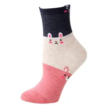 Модные носки с героями мультфильмов; 1 пара женских Хлопковых Носков; женские зимние носки с принтом собаки и животного; Chausettes Femme Hiver