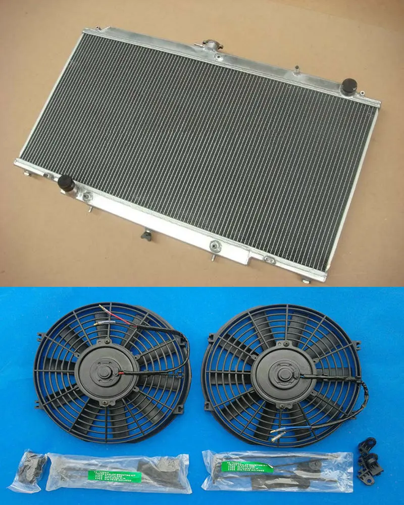 

3 ROW Alloy Aluminum Radiator + 2*Fans For NISSAN PATROL Y61 GU 2.8 / 3.0 TD 1997-2001 1998 1999 2000 AT/MT
