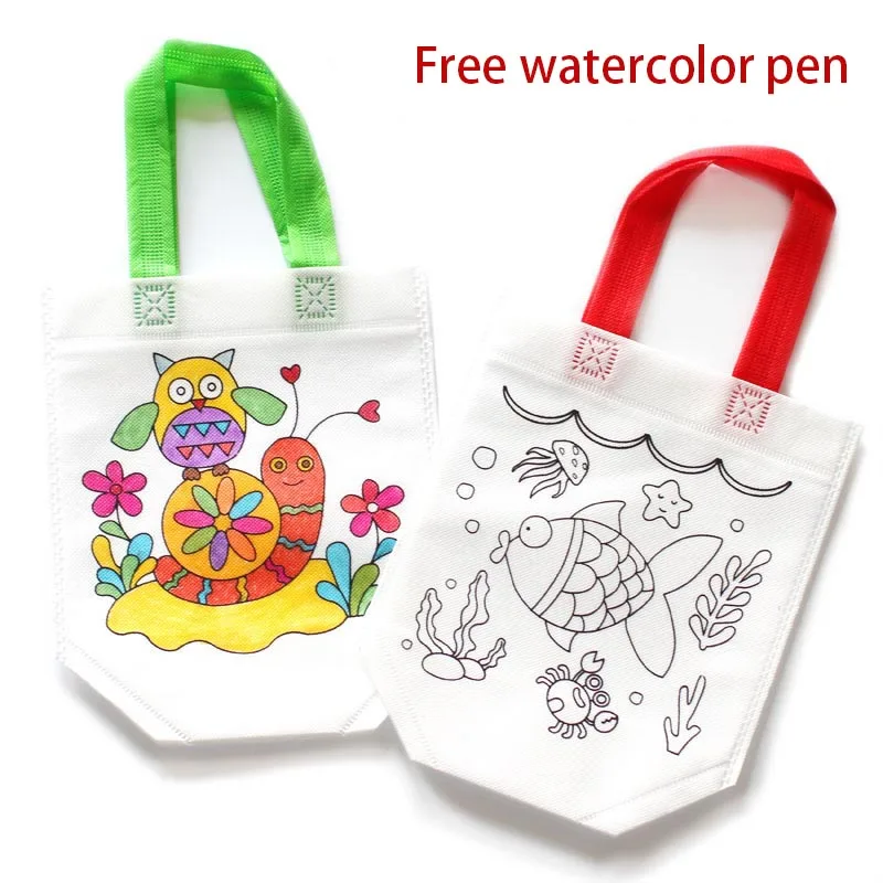 

10pcs Saizhi DIY Drawing Toy Colored Graffiti Bag Handmade By Children Environmentally Friendly Material random col SZ3152