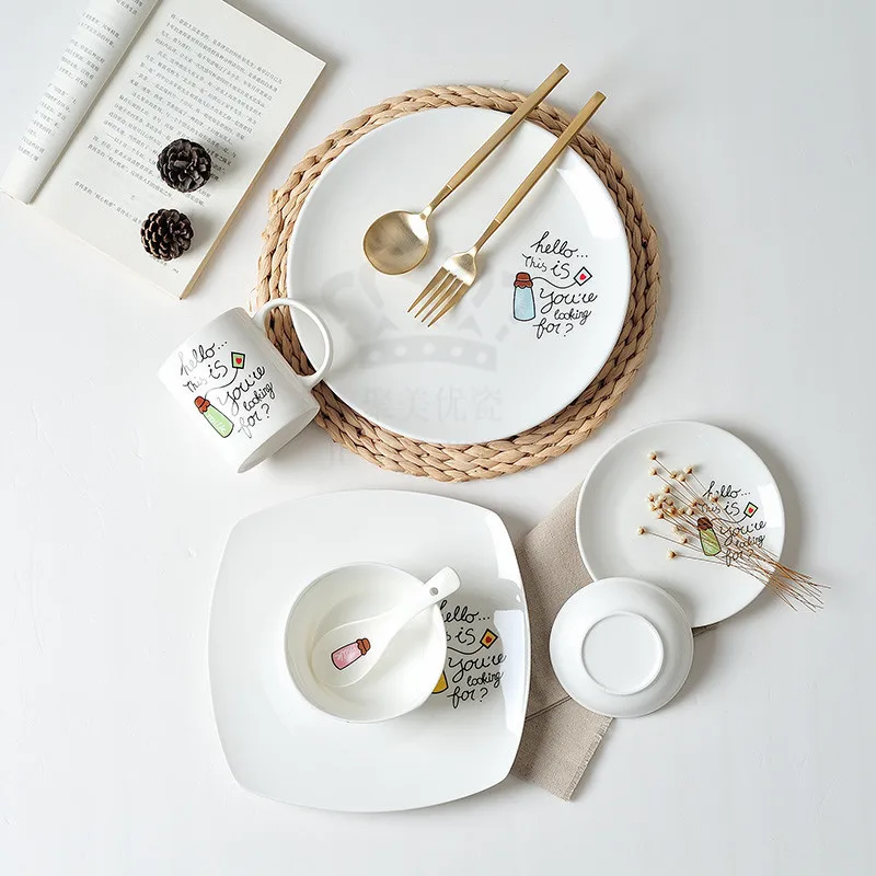 Dessert Plate Ceramic Dish Serving Dish Assiettes (11)
