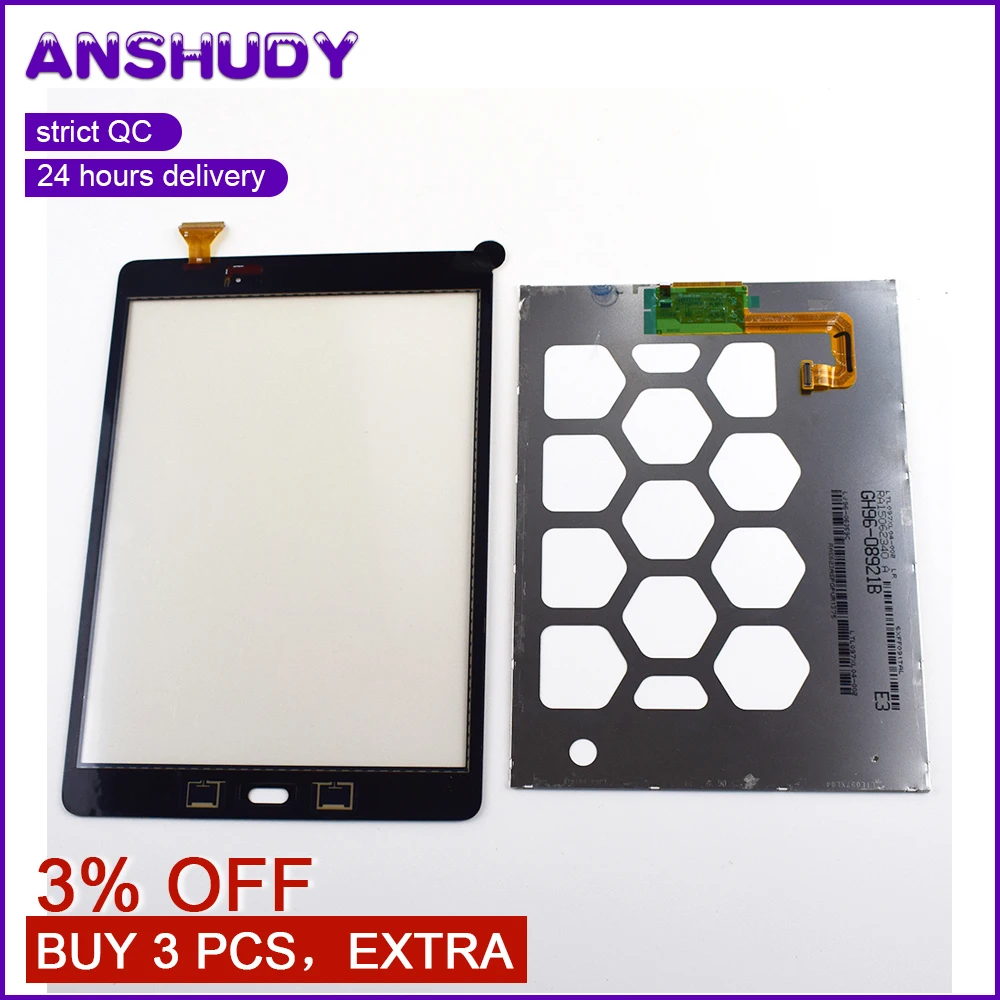 Для Samsung Galaxy Tab A 9 7 SM-T550 T550 T551 T555 серый/белый сенсорный экран дигитайзер Сенсорное