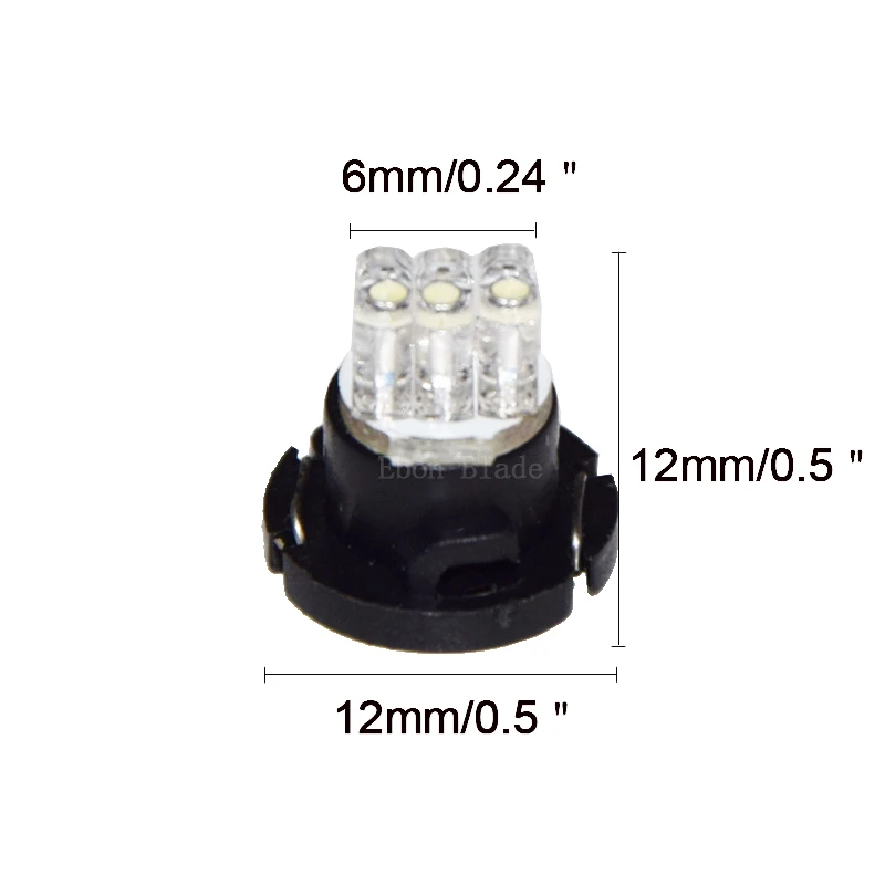 1 шт. T4.7 3 SMD СВЕТОДИОДНЫЙ 6000K белый светильник кластера измерительные приборы приборной панели светильник s панель инструментов лампы DC 12 В