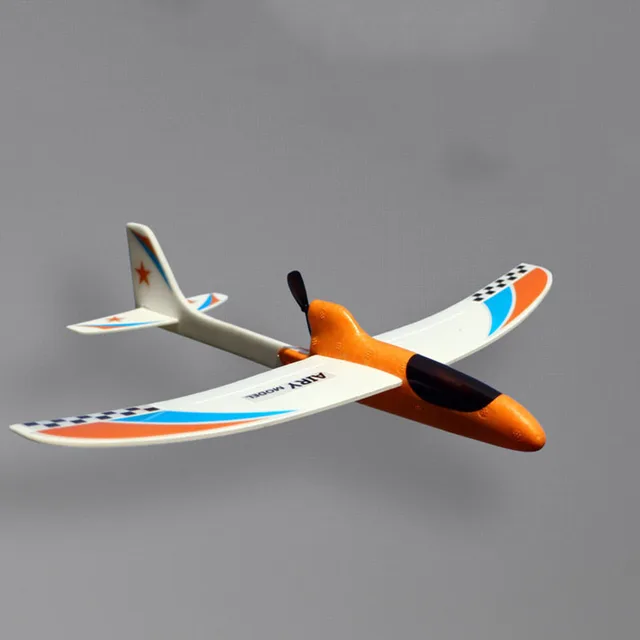 RC Airplanes Capacitor Electric Hand Throwing Glider DIY Airplane Model Hand Launch Throwing Glider Educational Toy for Children