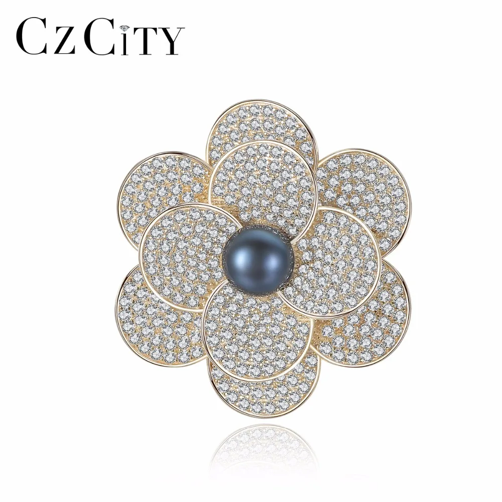 CZCITY Brands High end Luxury Brooches for Women Fashion Bohemian