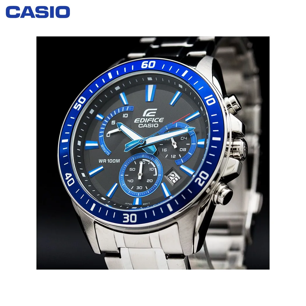 Наручные часы Casio EFR 552D 1A2 мужские с кварцевым хронографом на браслете|Спортивные