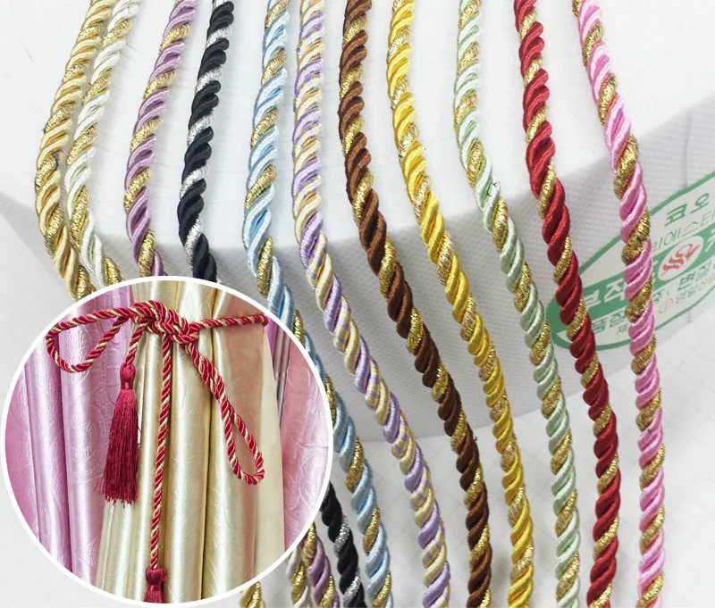 10 Piece/lot Multicolort cords lace trim diy curtain accessories curtain tie rope tassel fringe
