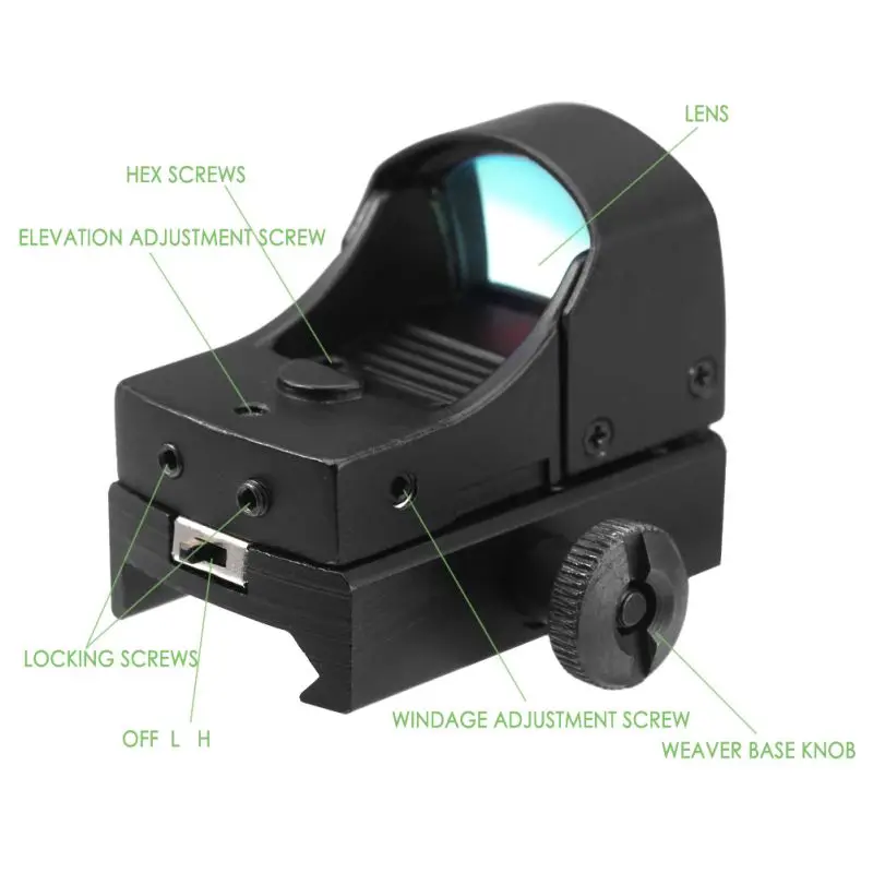 Тактический Мини Голографическая точка зеркальный прицел светильник с регулируемой яркостью Лидер продаж