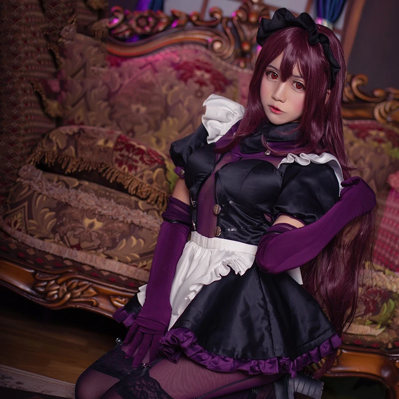 Fate/Grand Order FGO Scathach, костюм для косплея, Униформа горничной, платье, костюм на Хэллоуин для женщин